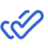 Minimalist blue tick symbol